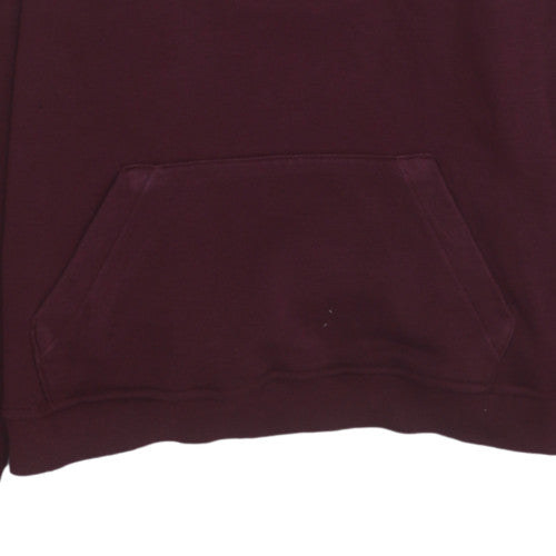 Nike Womens Burgundy Pullover Hoodie M Cotton Blend Sweatshirt