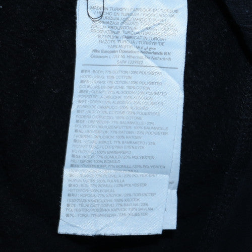 Nike Men's Black Pullover Hoodie S Fleece Logo Sweatshirt