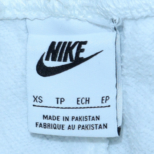 Nike Womens White XS Fleece Jogger Sweatpants Activewear