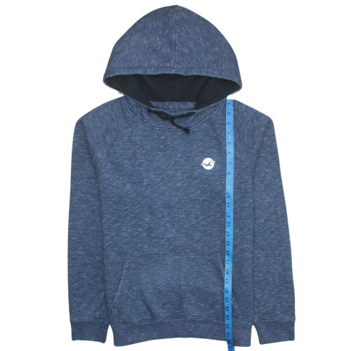Hollister Men's Blue Pullover Hoodie M Logo Cotton Blend