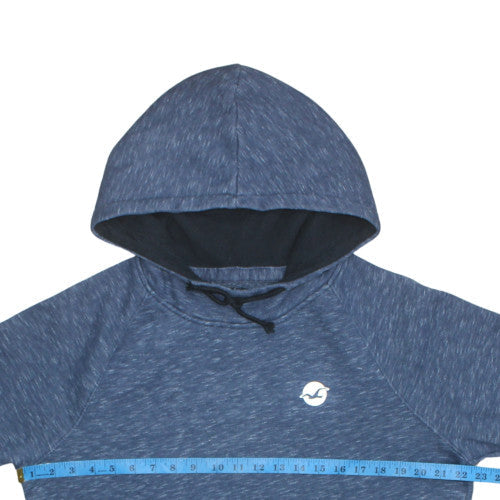 Hollister Men's Blue Pullover Hoodie M Logo Cotton Blend