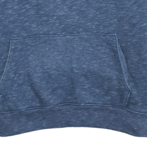 Hollister Men's Blue Pullover Hoodie M Logo Cotton Blend
