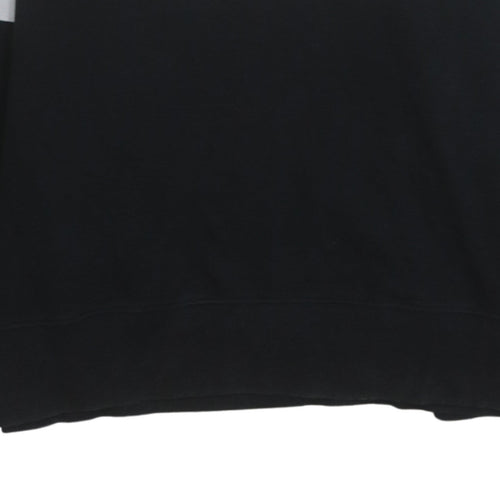 The North Face Womens Black White Pullover Hoodie Size L Cotton Blend