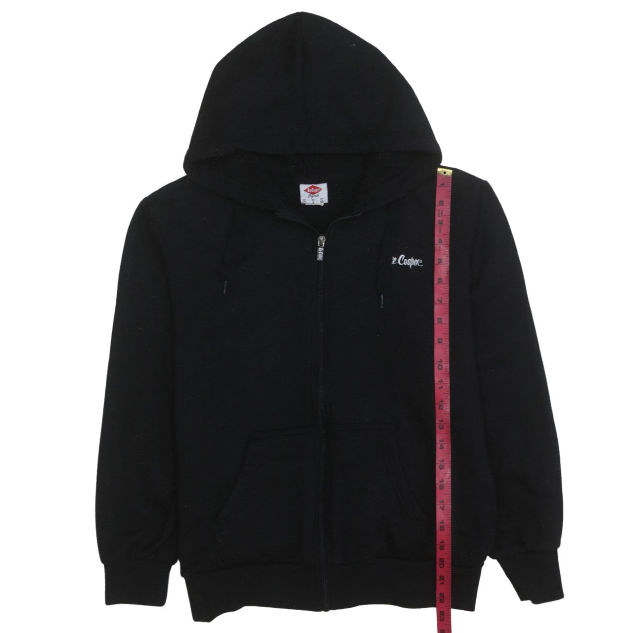 Lee Cooper Women Black Full Zip Hoodie UK 12 Comfortable Casual Sweatshirt