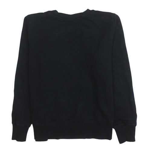 Champion Women's Black Large Pullover Sweatshirt Crew Neck Logo Fleece