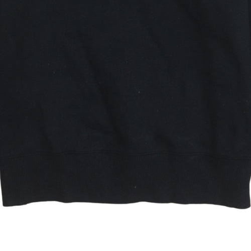Champion Women's Black Large Pullover Sweatshirt Crew Neck Logo Fleece