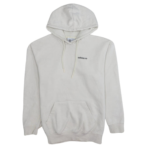 Adidas Womens White Hoodie Size 8 Pullover Hooded Sweatshirt