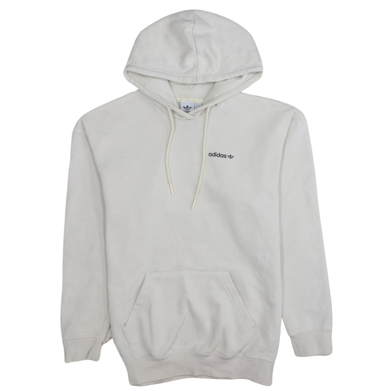 Adidas Womens White Hoodie Size 8 Pullover Hooded Sweatshirt