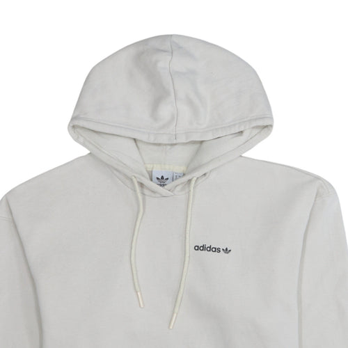Adidas Womens White Hoodie Size 8 Pullover Hooded Sweatshirt