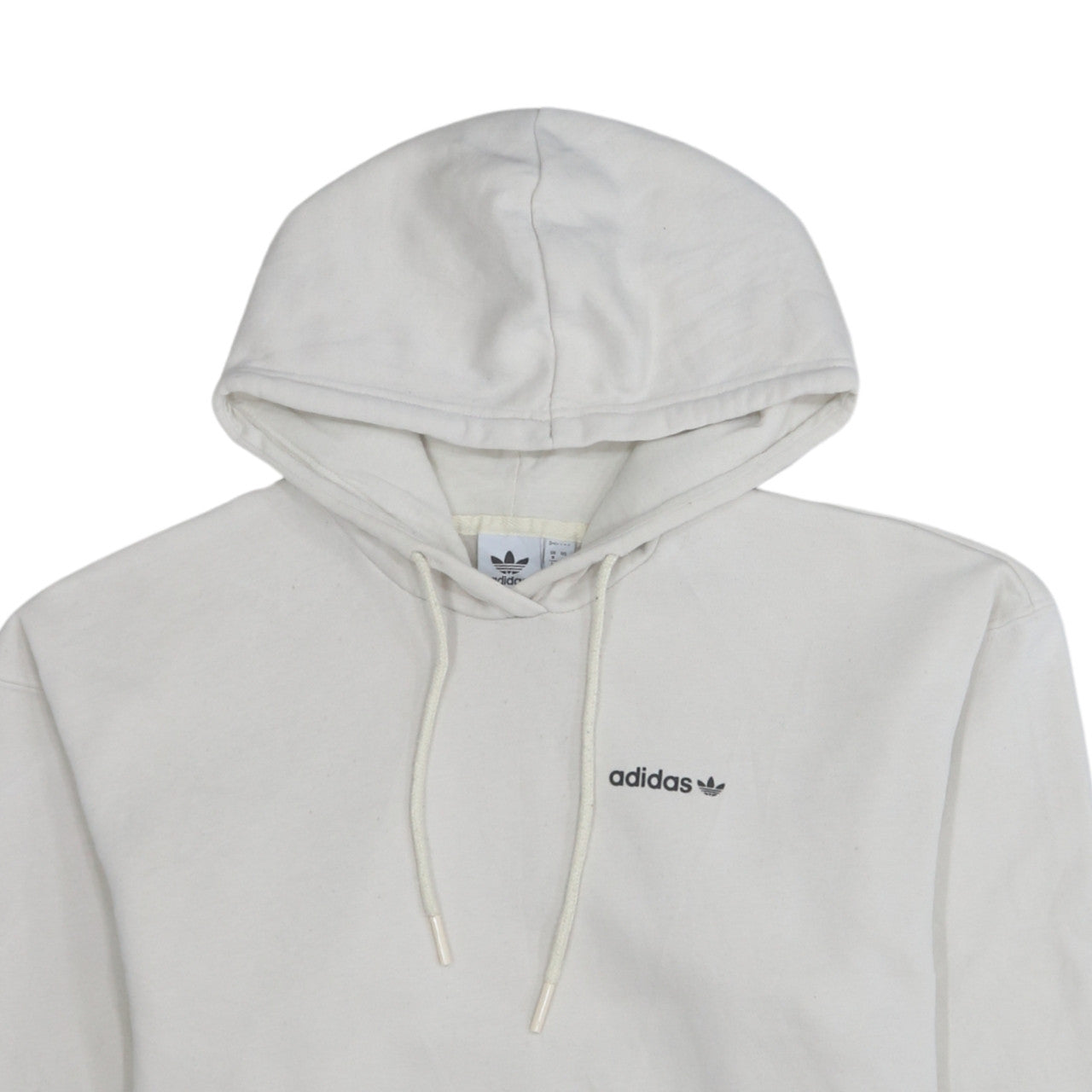 Adidas Womens White Hoodie Size 8 Pullover Hooded Sweatshirt