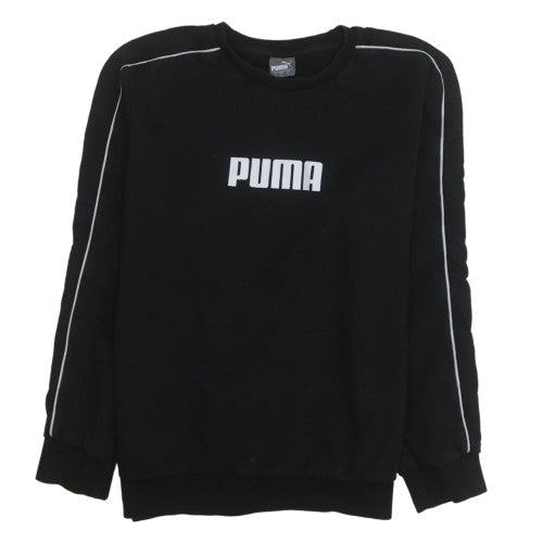 Puma Men’s Black Crew Neck Pullover Sweatshirt M Regular Fit