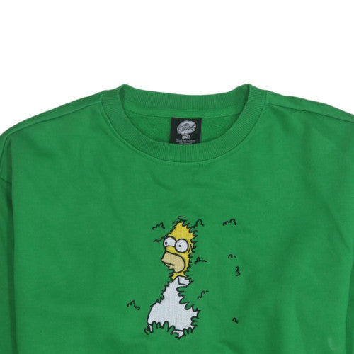 The Simpsons Men's Green Graphic Crew Neck Sweatshirt Size S