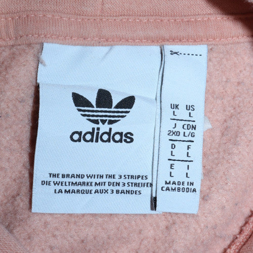 Adidas Mens Beige Pullover Fleece Hooded Sweatshirt L