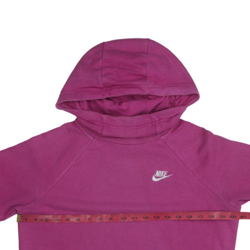 Nike Womens Pink Pullover Hoodie Small Cotton Blend Casual