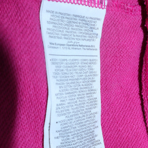 Nike Womens Pink Pullover Hoodie Small Cotton Blend Casual