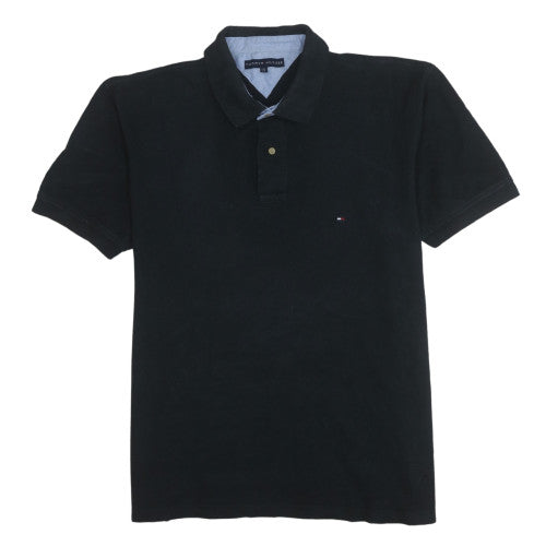 Tommy Hilfiger Men's Black 2XL Cotton Short Sleeve Polo Shirt