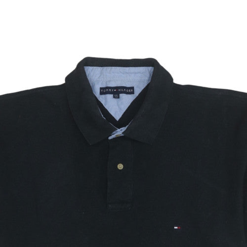 Tommy Hilfiger Men's Black 2XL Cotton Short Sleeve Polo Shirt