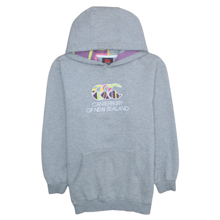 Canterbury Boys Grey Hoodie 14 Years Pullover Fleece Logo Sweatshirt