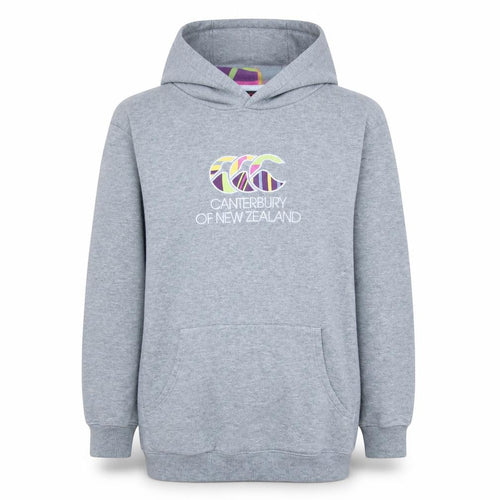 Canterbury Boys Grey Hoodie 14 Years Pullover Fleece Logo Sweatshirt