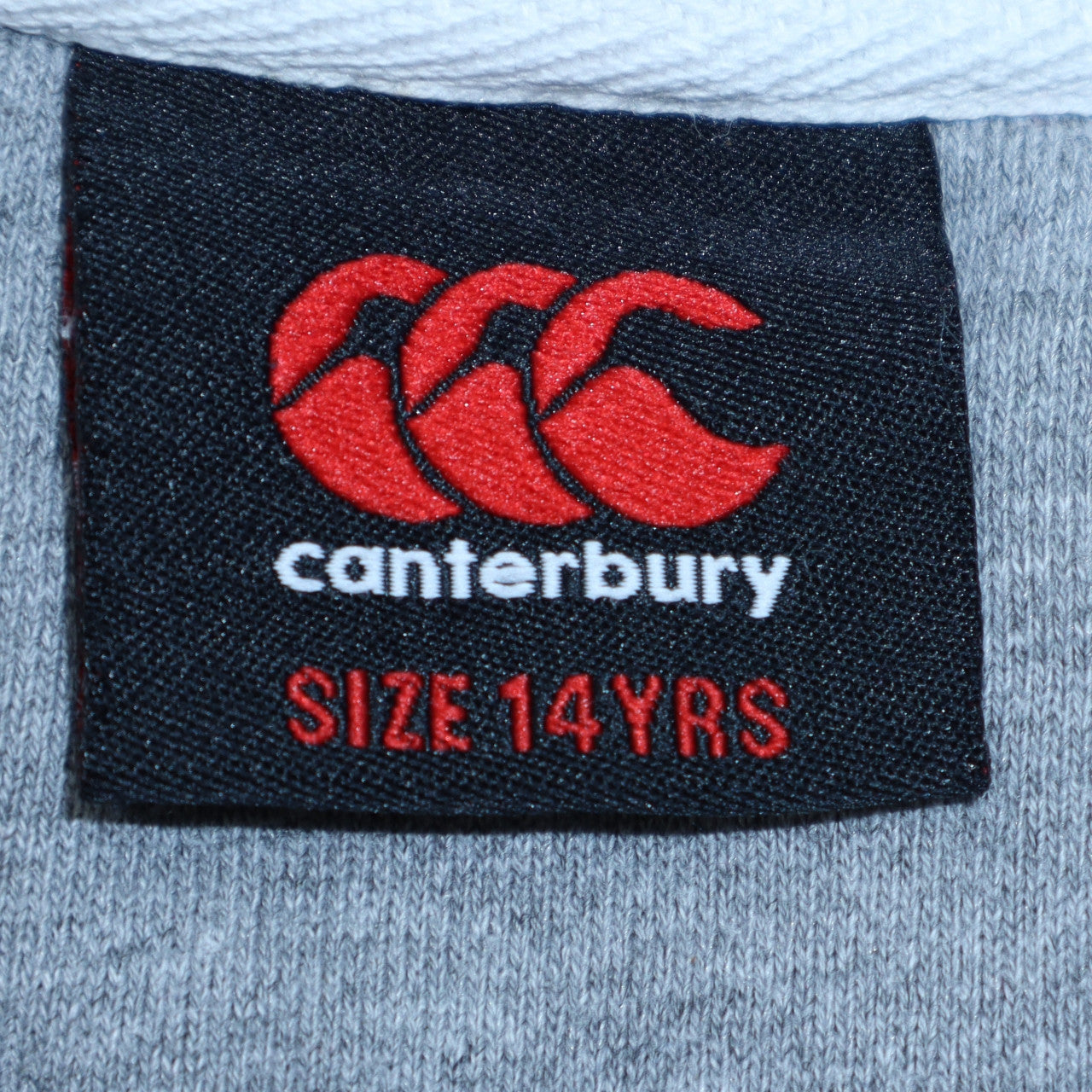 Canterbury Boys Grey Hoodie 14 Years Pullover Fleece Logo Sweatshirt