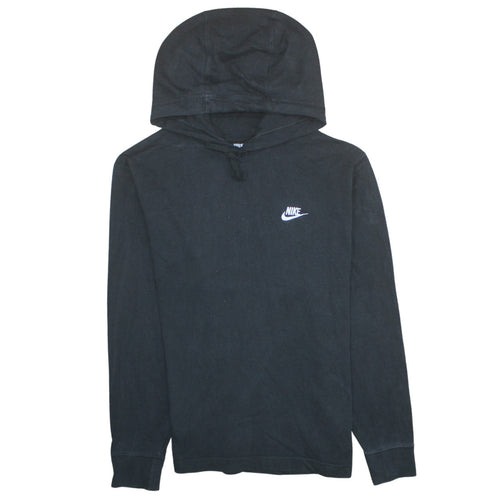 Nike Men's Black Pullover Hoodie Medium Cotton Sportswear