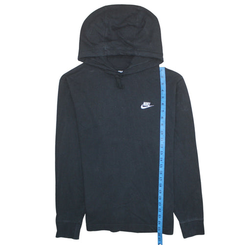 Nike Men's Black Pullover Hoodie Medium Cotton Sportswear