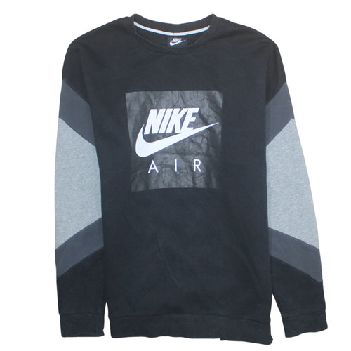 Nike Air Men’s Black Crew Neck Pullover Sweatshirt L Sports Graphic