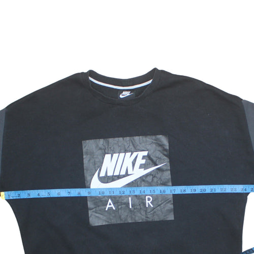 Nike Air Men’s Black Crew Neck Pullover Sweatshirt L Sports Graphic