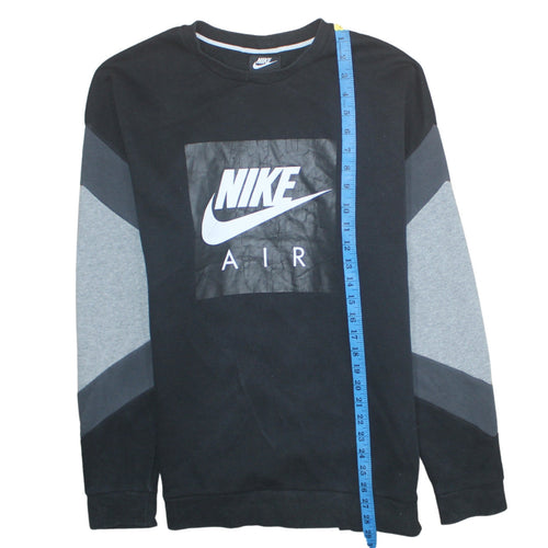 Nike Air Men’s Black Crew Neck Pullover Sweatshirt L Sports Graphic