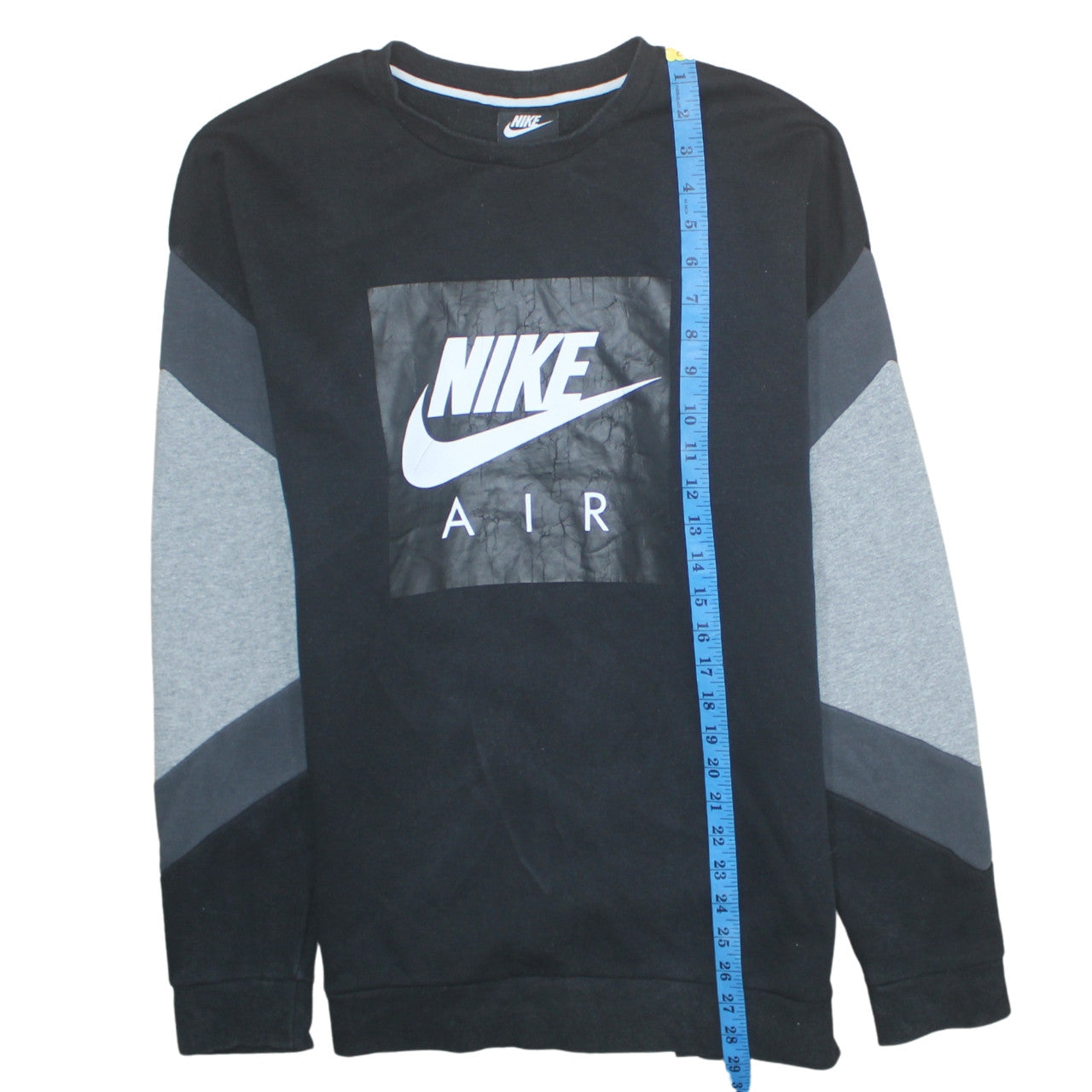 Nike Air Men’s Black Crew Neck Pullover Sweatshirt L Sports Graphic