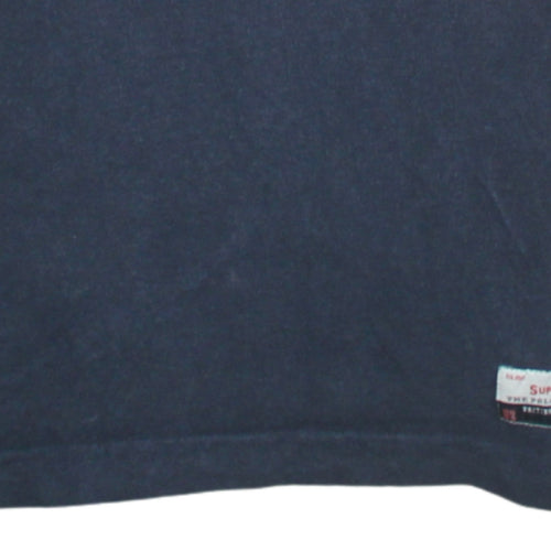 Superdry Men's Blue Slim Fit Polo Shirt Size S Cotton Embroidered