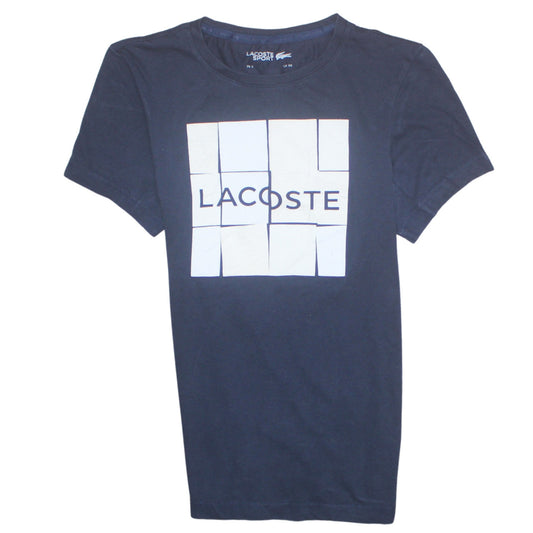Lacoste Sport Men's Blue XS Graphic Logo Crew Neck T-Shirt