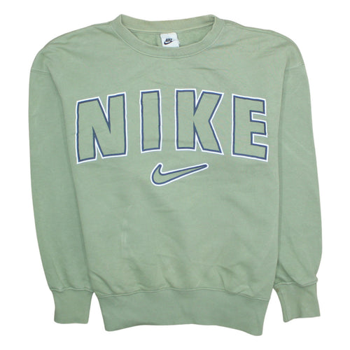 Nike Men's Green Small Pullover Logo Sweatshirt Regular Fit
