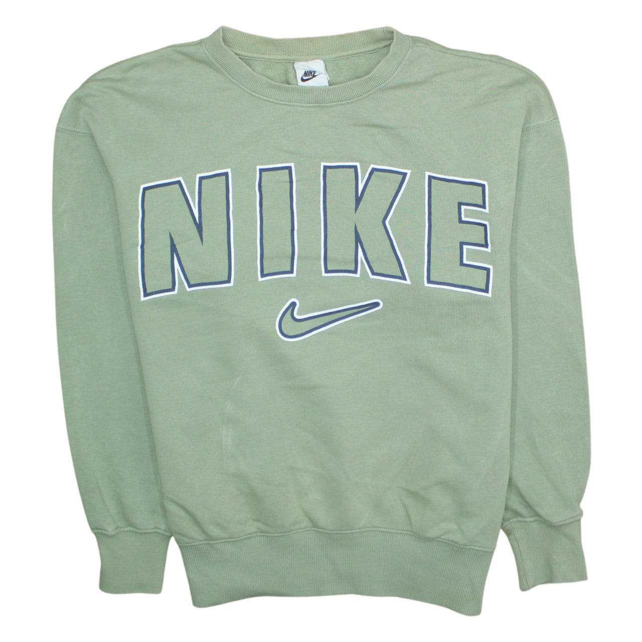 Nike Men's Green Small Pullover Logo Sweatshirt Regular Fit