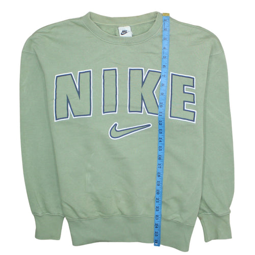 Nike Men's Green Small Pullover Logo Sweatshirt Regular Fit
