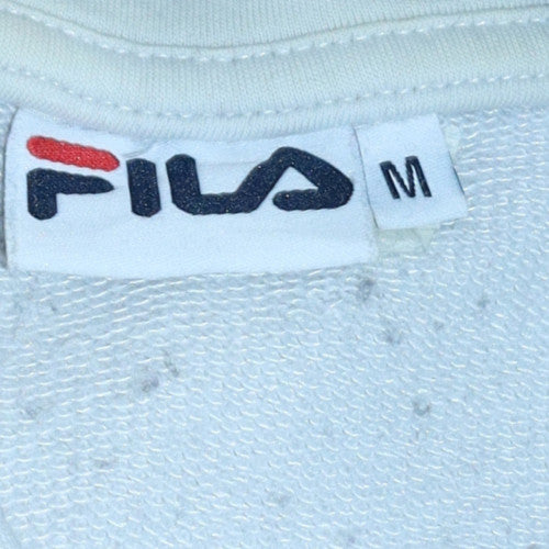 FILA Men's Black & White Logo Pullover Hoodie Size M
