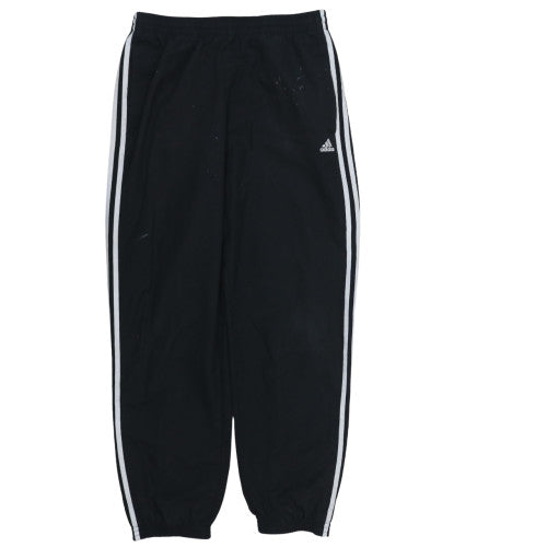 Adidas Men's Black Medium Track Pants with Side Stripes
