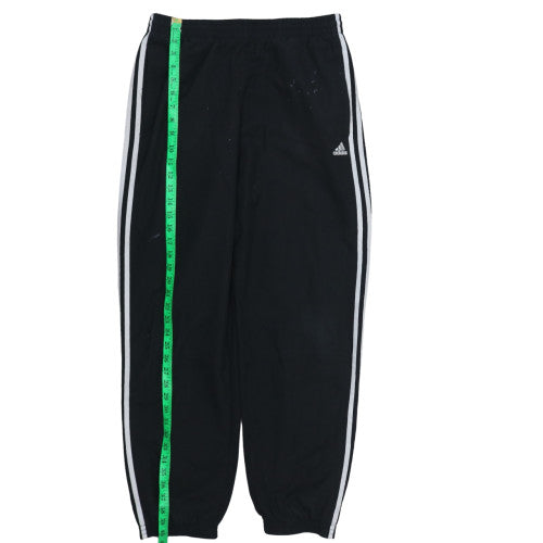 Adidas Men's Black Medium Track Pants with Side Stripes