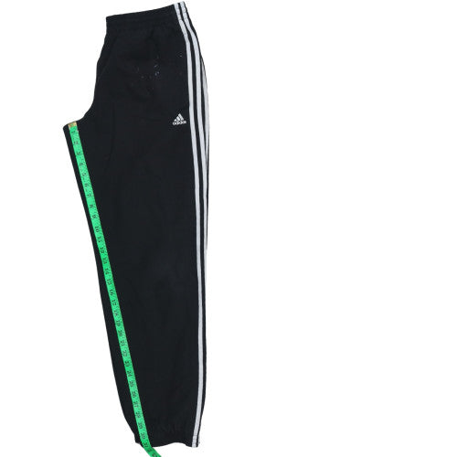 Adidas Men's Black Medium Track Pants with Side Stripes
