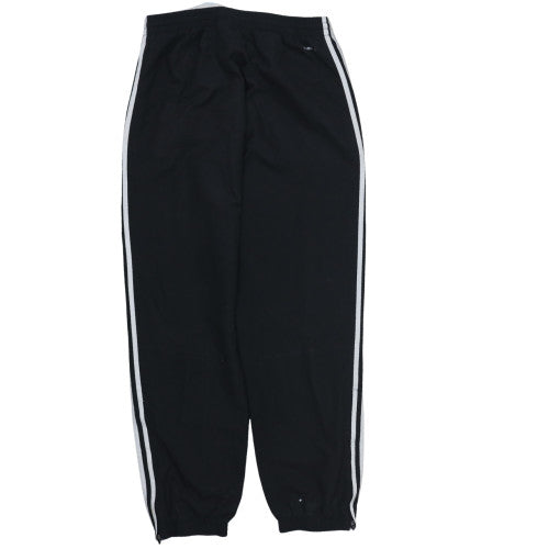 Adidas Men's Black Medium Track Pants with Side Stripes