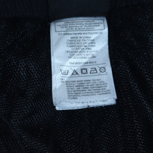 Adidas Men's Black Medium Track Pants with Side Stripes