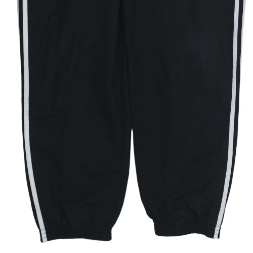 Adidas Men's Black Medium Track Pants with Side Stripes
