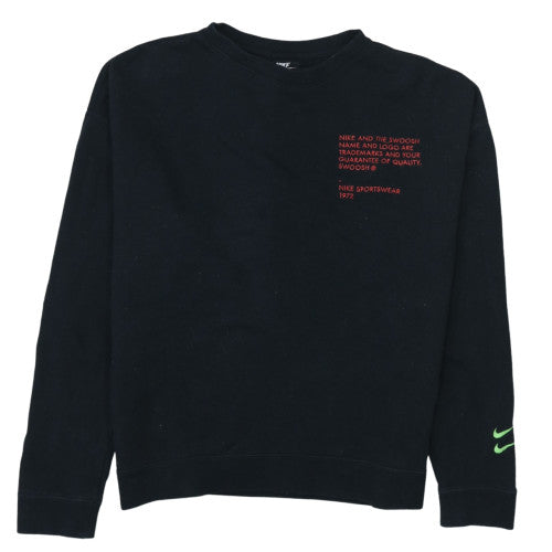 Nike Boys Black Crew Neck Pullover Sweatshirt XL Standard Fit 158-170cm
