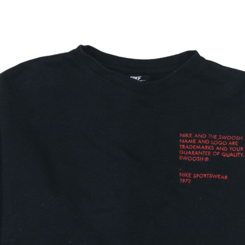Nike Boys Black Crew Neck Pullover Sweatshirt XL Standard Fit 158-170cm