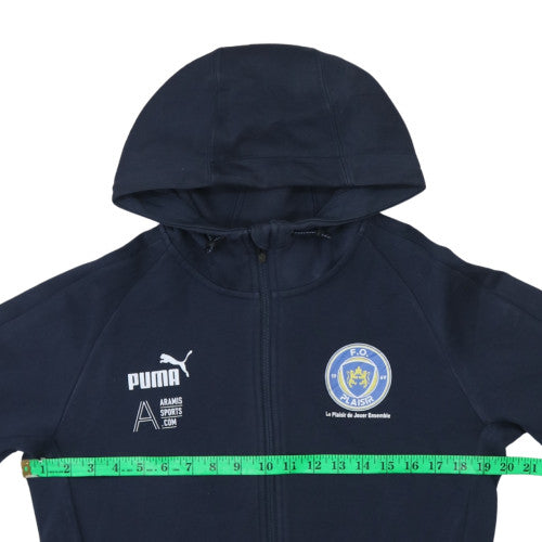 Puma Men's Blue Full Zip Hoodie Fleece Sports Jacket Size M