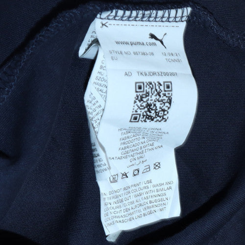 Puma Men's Blue Full Zip Hoodie Fleece Sports Jacket Size M