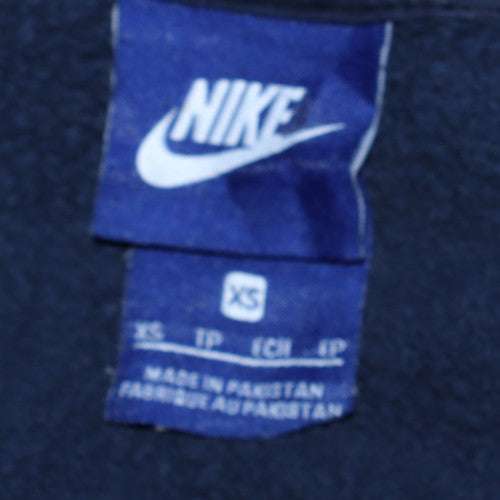 Nike Mens Blue XS Full Zip Hoodie Sweatshirt Lightweight Fleece