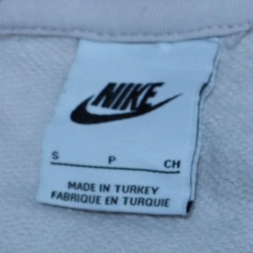 Nike Men's White Pullover Hoodie Small Regular Fit Cotton