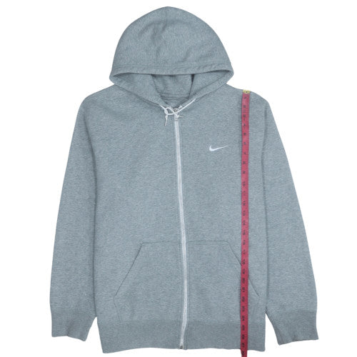 Nike Men's Grey Full Zip Hoodie L Regular Sportswear