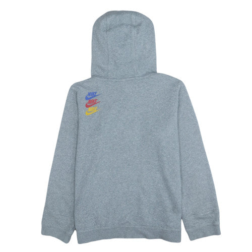 Nike Boys Grey XL Pullover Hoodie with Logo Graphic Print Fleece